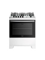 Fogão 5 bocas dako supreme com mesa em inox e acendimento automático branco – bivolt