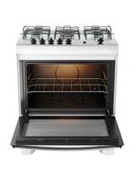 Fogão 5 bocas dako supreme com mesa em inox e acendimento automático branco – bivolt
