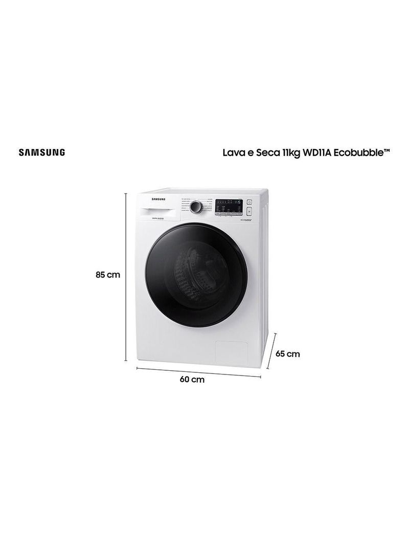 Lava E Seca Samsung 11kg WD11A Digital Inverter Ecobubble Branca 127V Branco