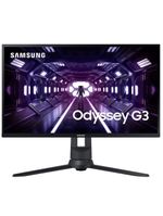 Monitor gamer samsung odyssey 24", fhd, 144 hz, 1ms, com ajuste de altura, hdmi, dp, vga, freesync, preto, série g3