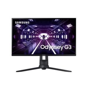 Monitor gamer samsung odyssey 24", fhd, 144 hz, 1ms, com ajuste de altura, hdmi, dp, vga, freesync, preto, série g3