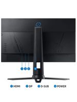 Monitor gamer samsung odyssey 24", fhd, 144 hz, 1ms, com ajuste de altura, hdmi, dp, vga, freesync, preto, série g3