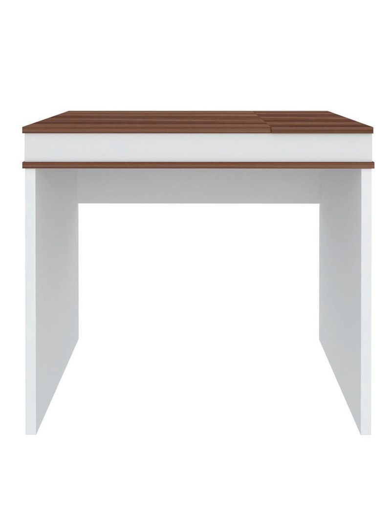 Escrivaninha artany mind com tampo duplo basculante - ipê/branco