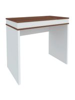 Escrivaninha artany mind com tampo duplo basculante - ipê/branco