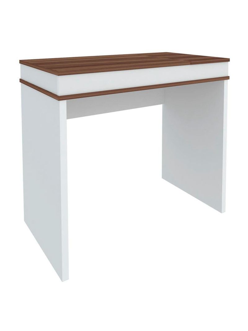 Escrivaninha artany mind com tampo duplo basculante - ipê/branco