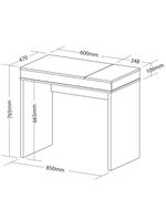 Escrivaninha artany mind com tampo duplo basculante - ipê/branco