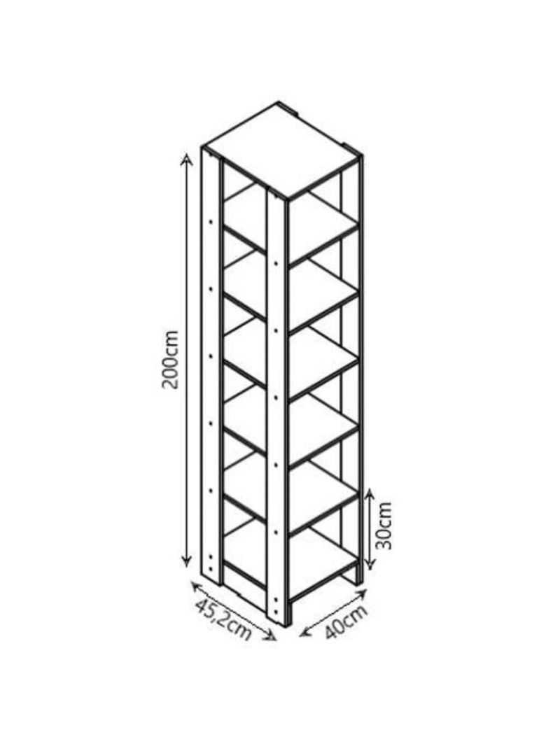 Armário closet nova mobile slim yes com 6 prateleiras