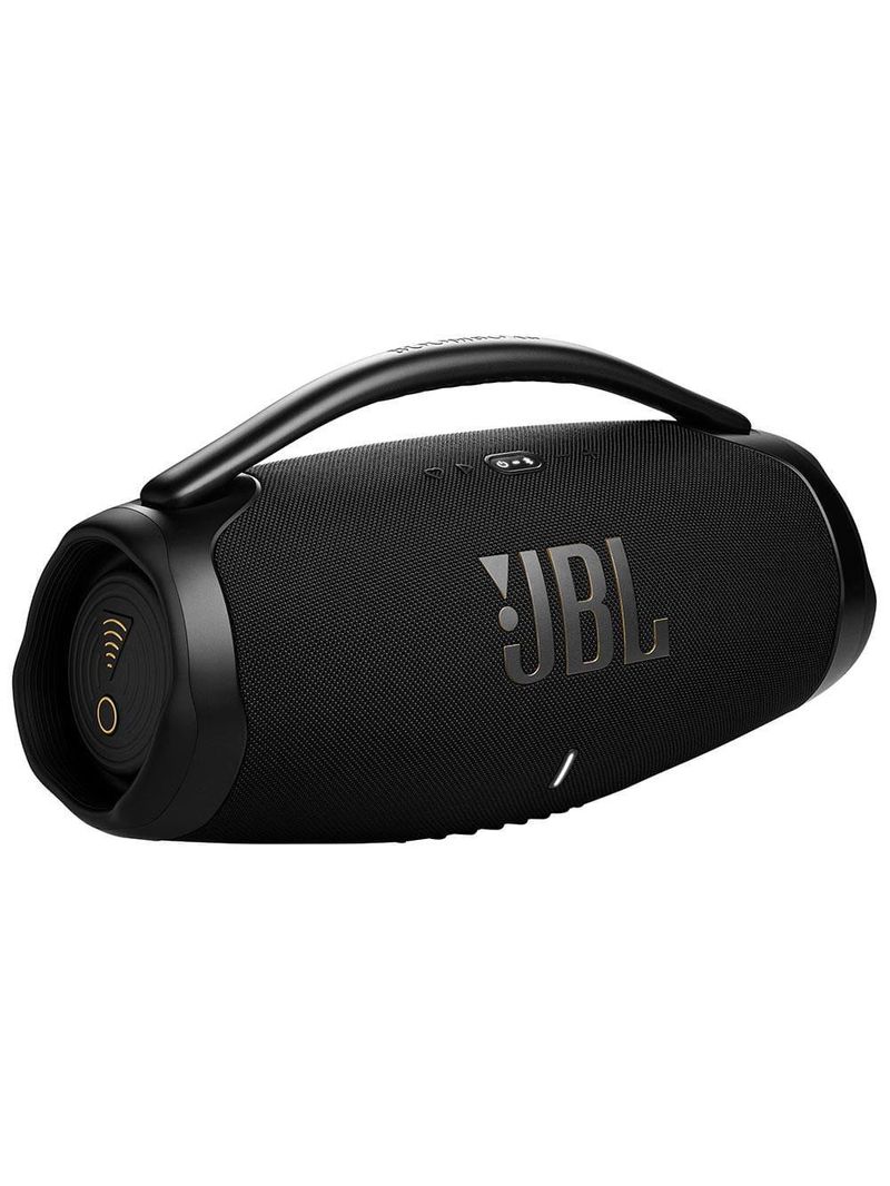 Caixa de som portátil jbl boombox 3 com wi-fi, bluetooth e certificação ip67 resistente à água - preta
