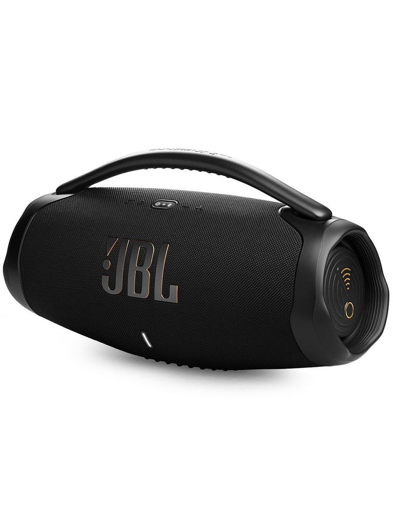 Caixa de som portátil jbl boombox 3 com wi-fi, bluetooth e certificação ip67 resistente à água - preta