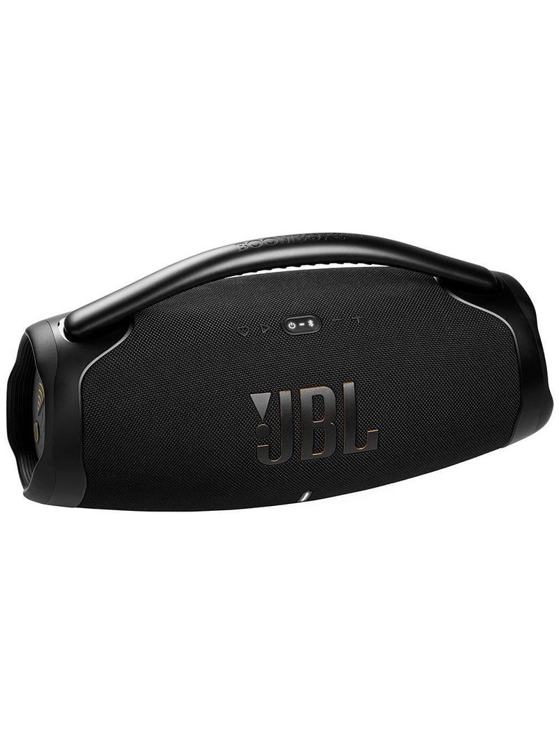 Caixa de som portátil jbl boombox 3 com wi-fi, bluetooth e certificação ip67 resistente à água - preta