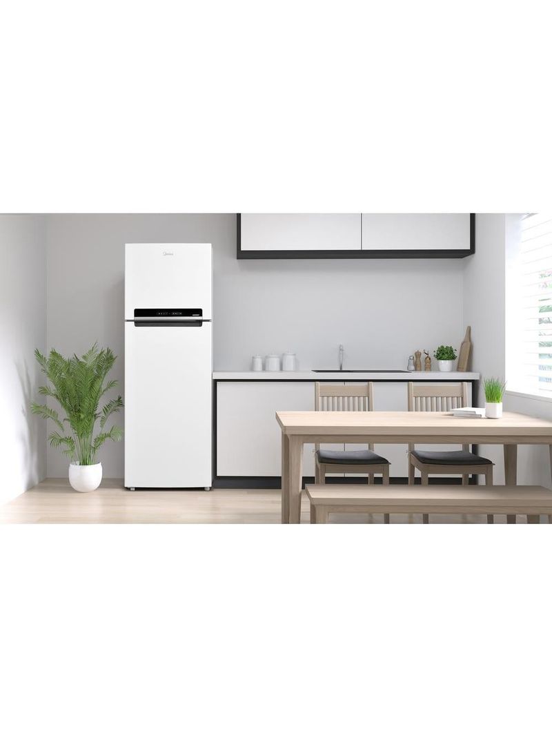 Geladeira midea frost free duplex 394l inverter branca
