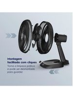Ventilador de mesa electrolux efd40 duoforce air+ 40cm 126w 6 pás grafite