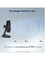 Ventilador de mesa electrolux efd40 duoforce air+ 40cm 126w 6 pás grafite