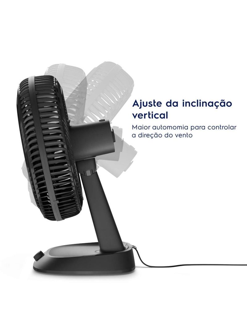 Ventilador de mesa electrolux efd40 duoforce air+ 40cm 126w 6 pás grafite