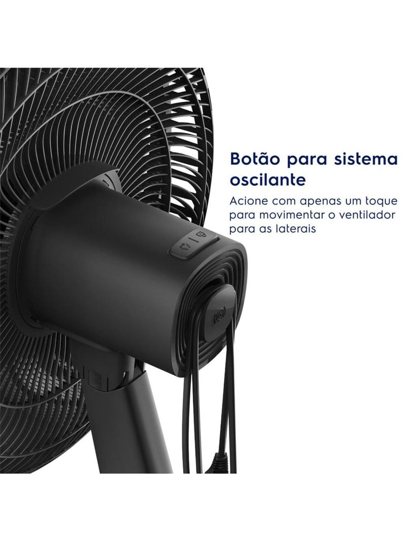 Ventilador de mesa electrolux efd40 duoforce air+ 40cm 126w 6 pás grafite