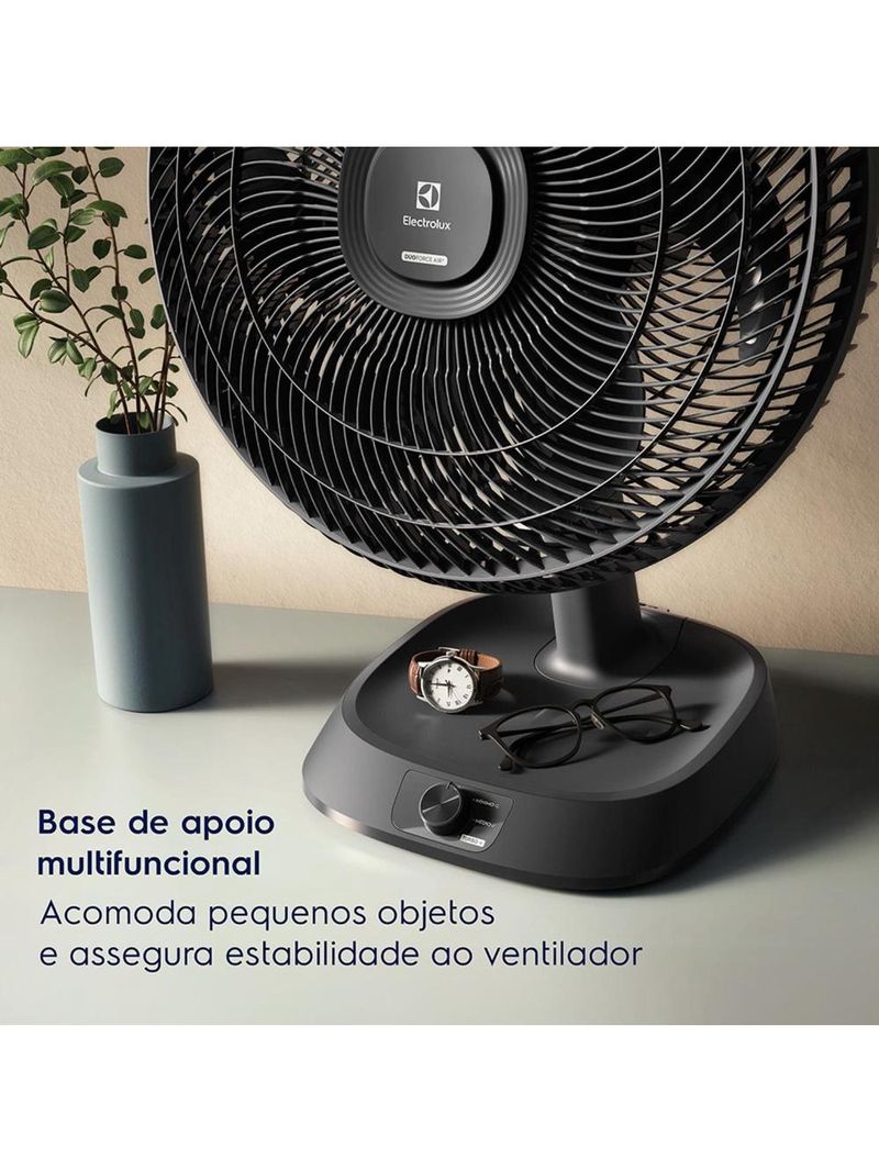 Ventilador de mesa electrolux efd40 duoforce air+ 40cm 126w 6 pás grafite