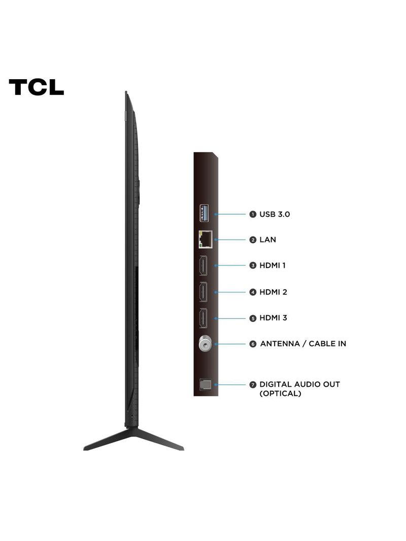 Smart tv 85” tcl 85p7k 4k qled uhd 60hz com sistema operacional google tv