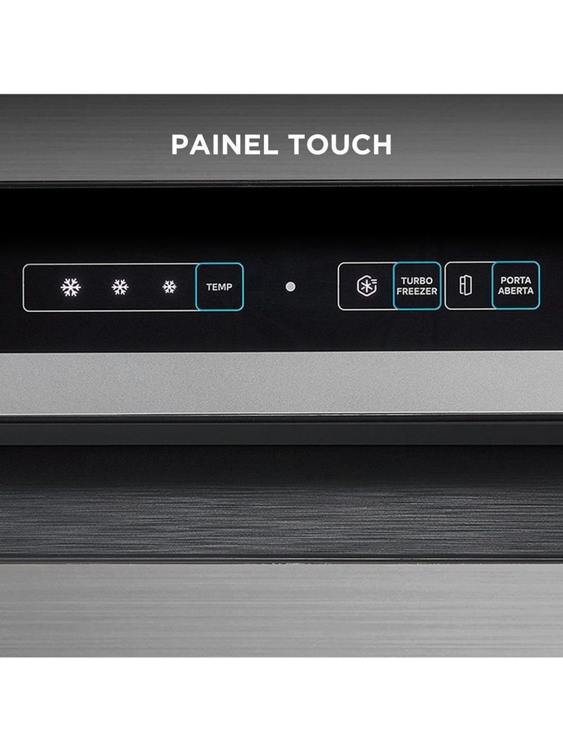 Geladeira midea frost free duplex 394l inverter inox