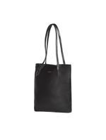 Bolsa de ombro feminina grande de couro shopping bag bg preta