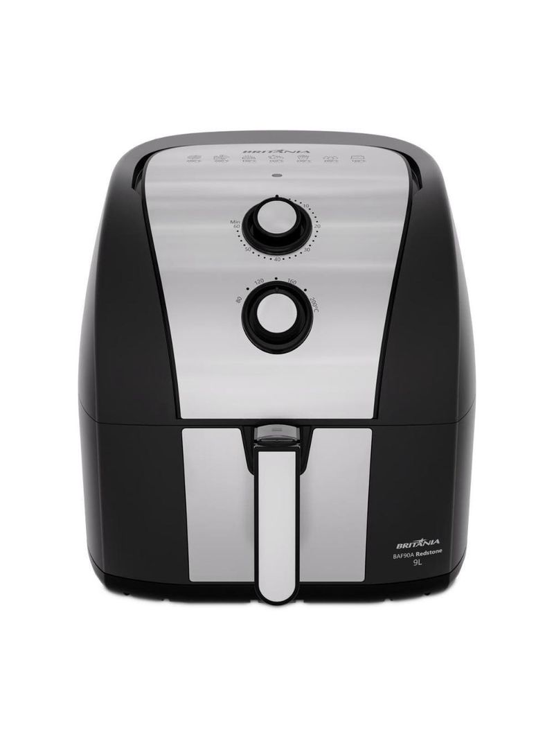 Fritadeira eletrica britânia baf90a redstone 9l 2000w air flow preta