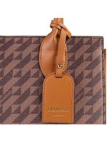 Bolsa de mão feminina média monograma bg marrom