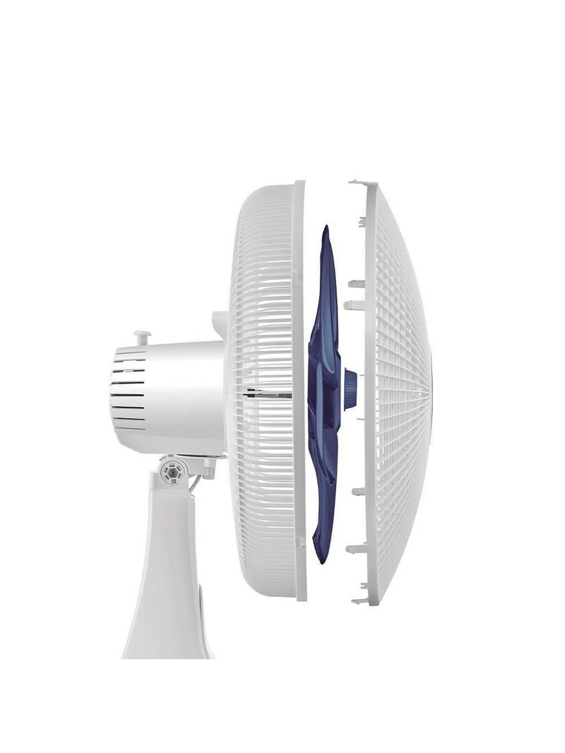Ventilador de mesa mondial maxis v30mxw 30cm 6 pás 3 velocidades 50w branco / azul