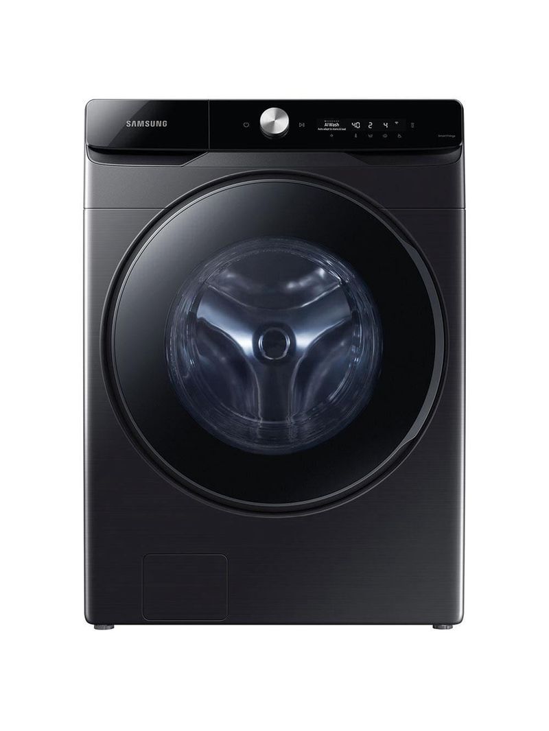 Lava e seca samsung smart wd18t com ai wash, digital inverter e ecobubble black inox - 18/10 kg