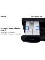 Lava e seca samsung smart wd18t com ai wash, digital inverter e ecobubble black inox - 18/10 kg