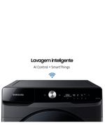 Lava e seca samsung smart wd18t com ai wash, digital inverter e ecobubble black inox - 18/10 kg
