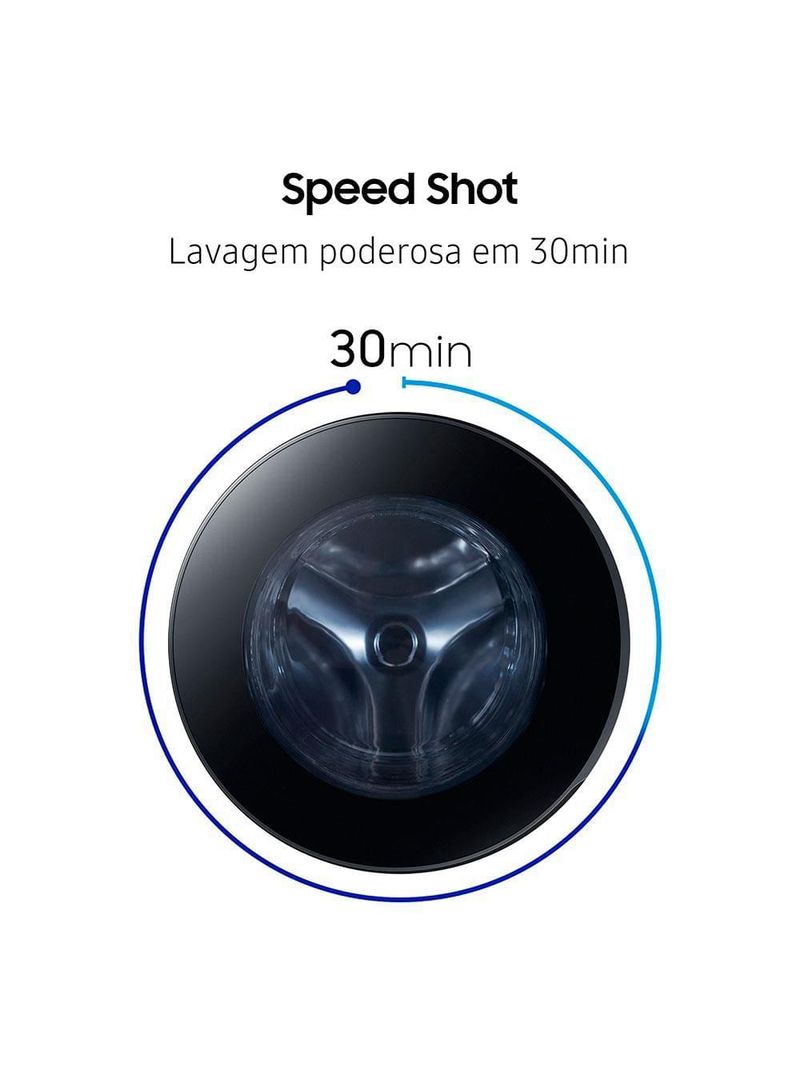 Lava e seca samsung smart wd18t com ai wash, digital inverter e ecobubble black inox - 18/10 kg