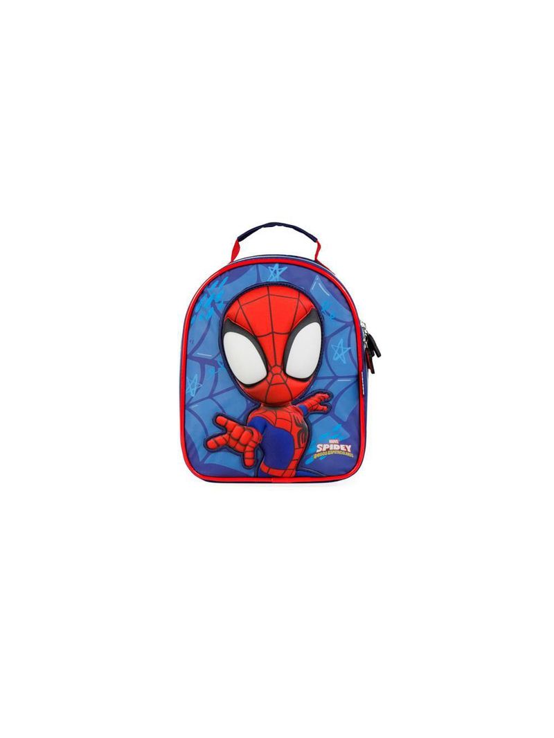 Lancheira térmica infantil masculina spidey baby 3d azul