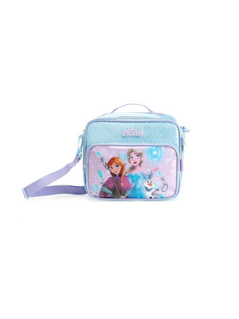Lancheira térmica infantil feminina frozen azul claro