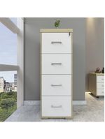 Armário Arquivo Pasta Suspensa 4 Gavetas Corp A06 Carvalho-branco - Mpozenato