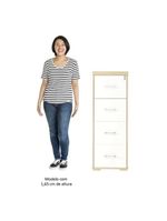 Armário Arquivo Pasta Suspensa 4 Gavetas Corp A06 Carvalho-branco - Mpozenato