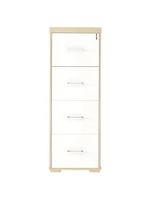 Armário Arquivo Pasta Suspensa 4 Gavetas Corp A06 Carvalho-branco - Mpozenato