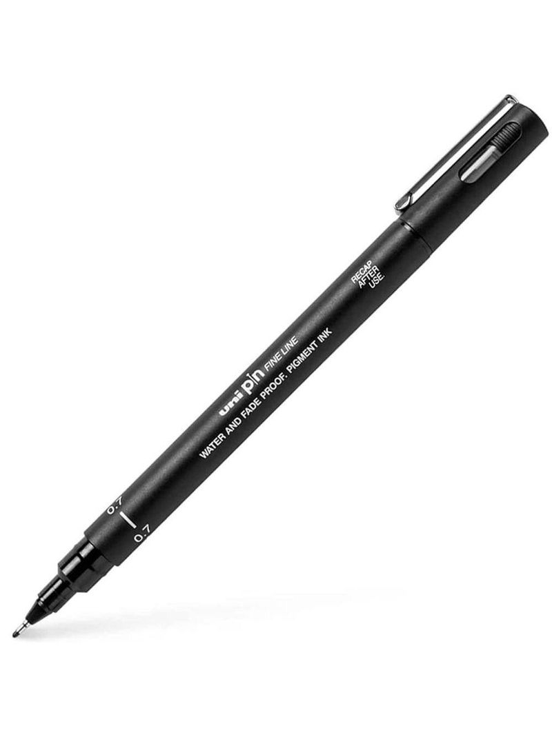 Caneta Uni Pin Fine Line 30mm Preta - Uni Ball 03