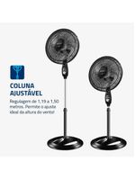 Ventilador de coluna 40cm mondial super power vsp40c 6 pás 3 velocidades preto/prata