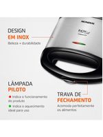 Sanduicheira mondial grill s-07 - preto/inox