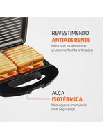 Sanduicheira mondial grill s-07 - preto/inox