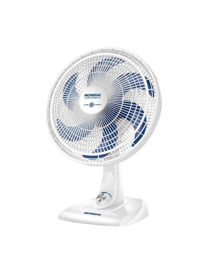 Ventilador de mesa 40cm mondial super power vsp40 w 6 pás 3 velocidades branco