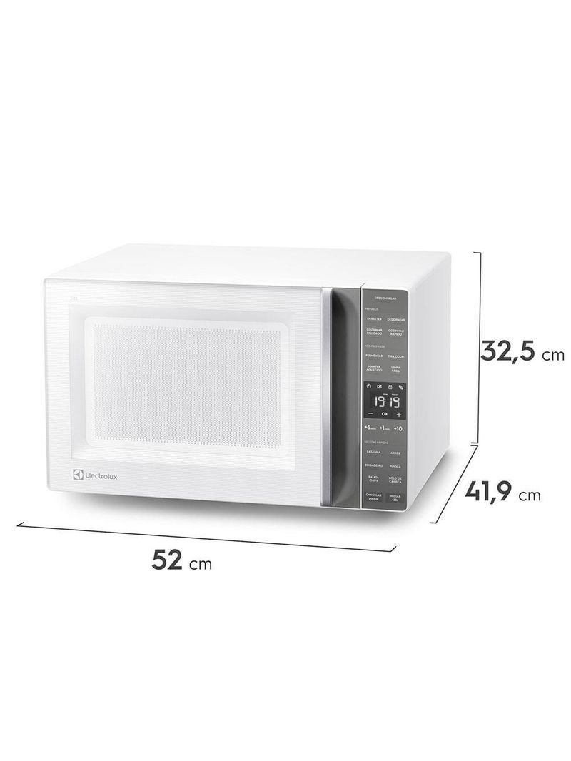 Forno de micro-ondas electrolux efficient me36b funções fermentar e manter aquecido branco 36 l