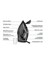 Ferro a vapor philco pfv70 base ceramic xtreme vapor vertical 92 saídas de vapor