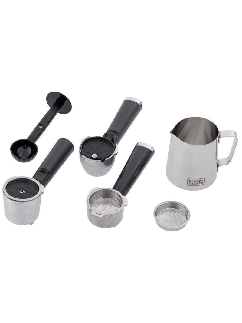 Cafeiteira espresso black+decker cea1200g gourmand gris 1200w multifunções inox