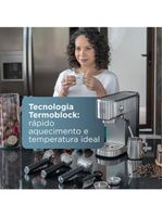 Cafeiteira espresso black+decker cea1200g gourmand gris 1200w multifunções inox