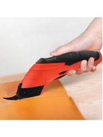 Tesoura Eletrica Sem Fio Corta Tecido Costura Tapete Papel Papelao Lamina Forte Artesanato Diy