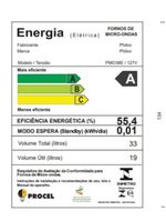 Micro-ondas philco pmo38e 1400w com função manter aquecido e tirar odor – branco espelhado