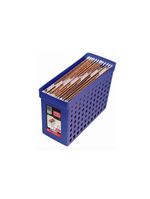 Arquivo estreito com furação office line azul - ordene