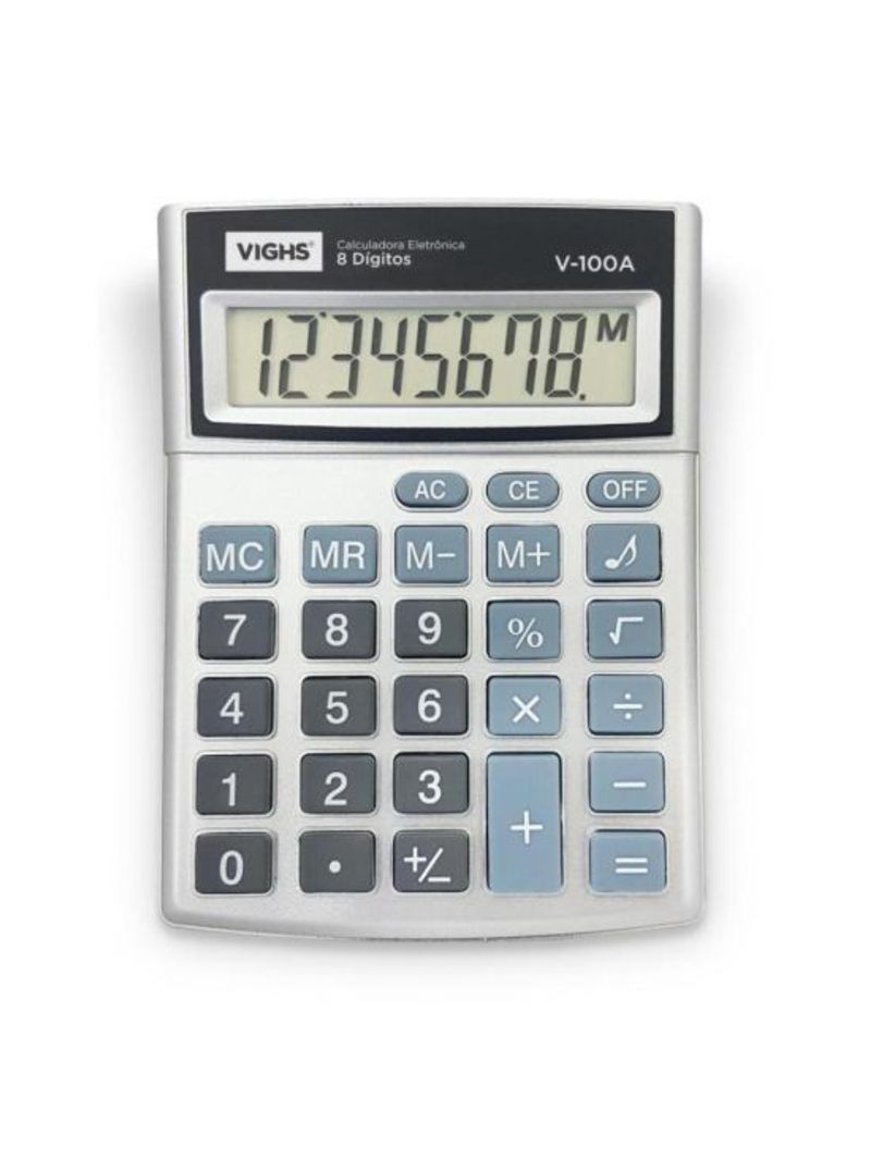 Calculadora de mesa vighs v-100a 08 dígitos