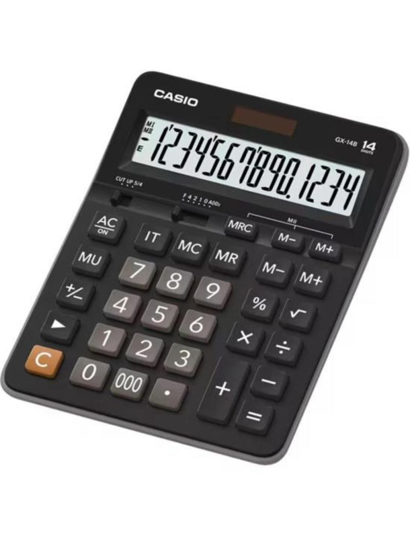 Calculadora de mesa casio gx14b 14 dígitos preta
