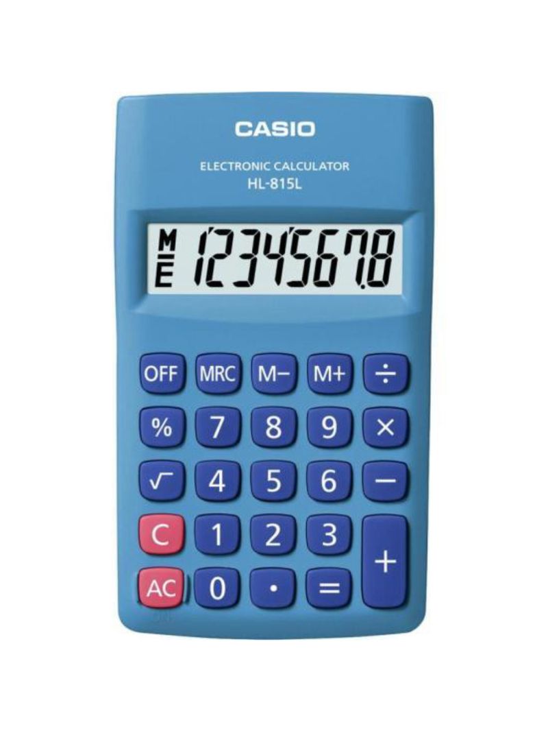 Calculadora de bolso casio hl815l 8 dígitos azul